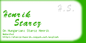 henrik starcz business card